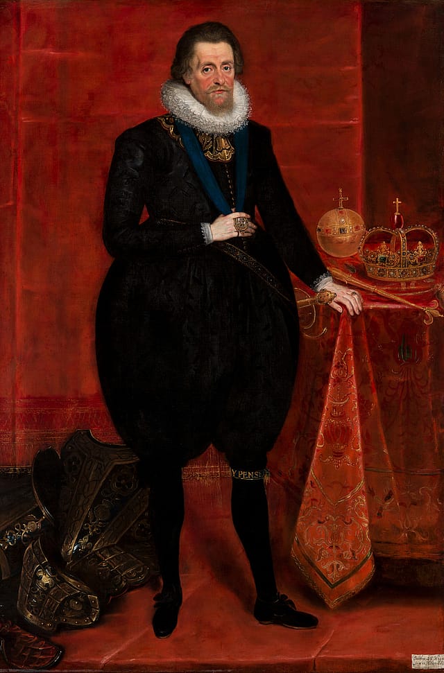 Painting James VI & I, c. 1618, by Paul van Somer, Royal Collection Trust (RCIN 401224)