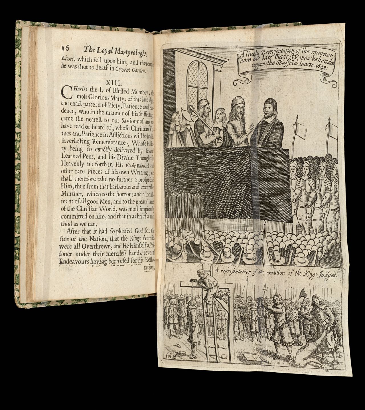 William Winstanley, <em>The loyall martyrology; or Brief catalogues and characters of the most eminent persons who suffered for their conscience during the late times of rebellion, either by death, imprisonment, banishment, or sequestration; together with those who were slain in the Kings service...</em>, London, printed by Thomas Mabb, for Edward Thomas at the Adam and Eve in Little Brittain, 1665, State Library Victoria, Melbourne (RAREEMM 2020/2)