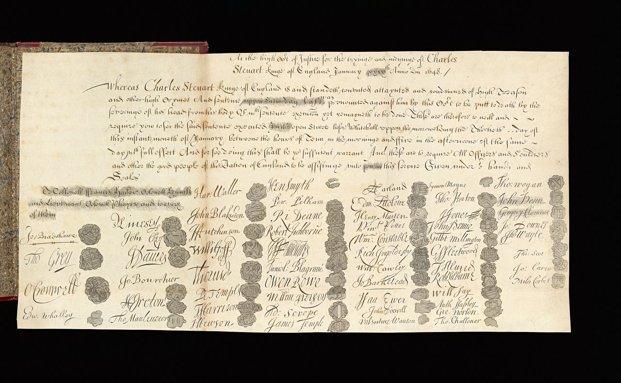 <em>A perfect narrative of the whole proceedings of the High court of iustice in the tryal in Westminster Hall, on Saturday the 20, and Monday the 22 of this instant January ...-[27] of ... January</em>, London, printed for John Playford, and are to be sold at his shop in the Inner temple, 1649, State Library Victoria, Melbourne (RAREEMM 134/21)